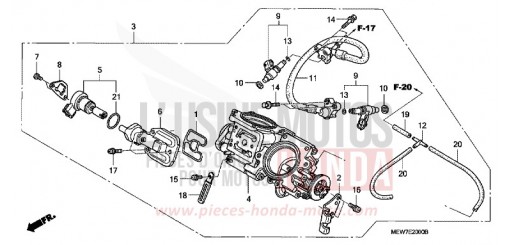 THROTTLE BODY NT700VAA de 2010